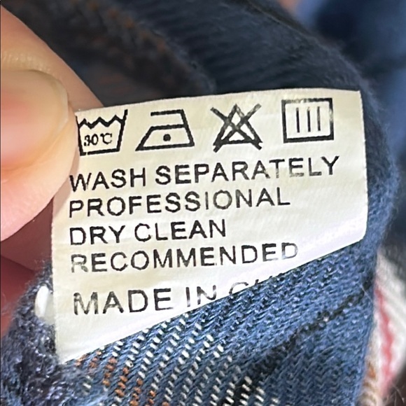 Women’s Blue and Orange Casual Button Down Shirt - Picture 7 of 8